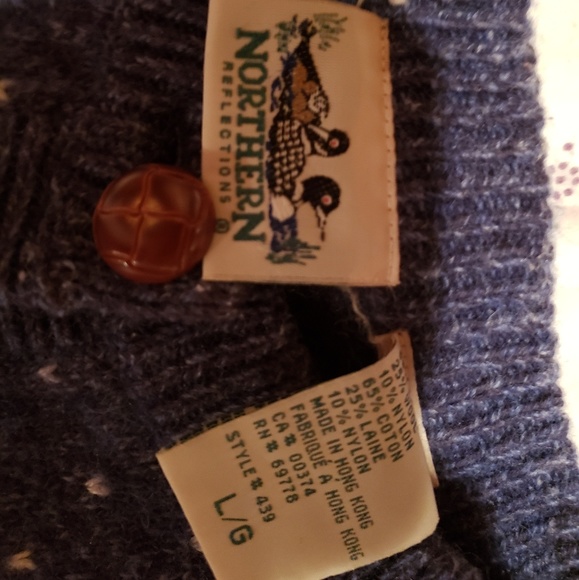 Northern Reflections vintage forest 80s sweater - Picture 4 of 4